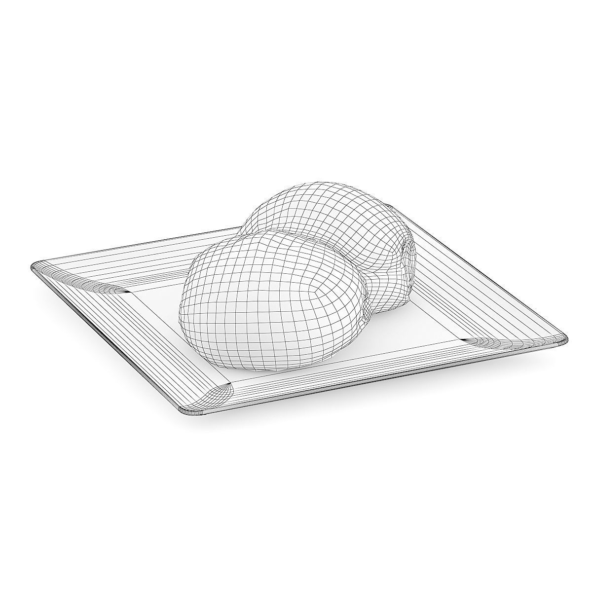 Double Bun with Poppy Seeds 3D model_1