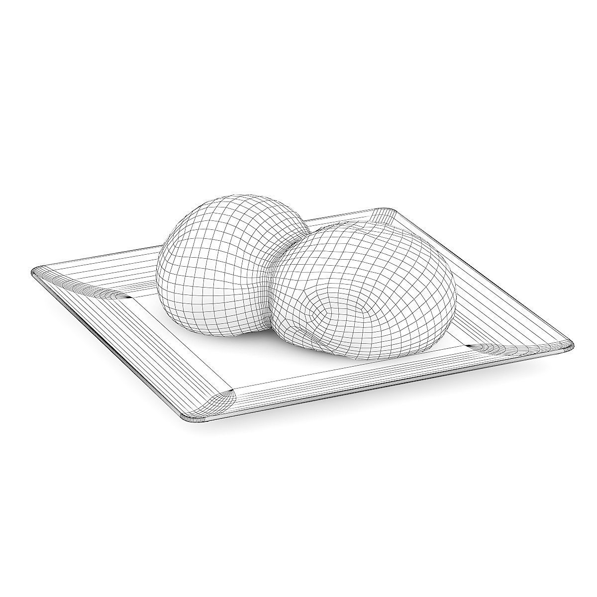 Double Bun with Poppy Seeds 3D model_3