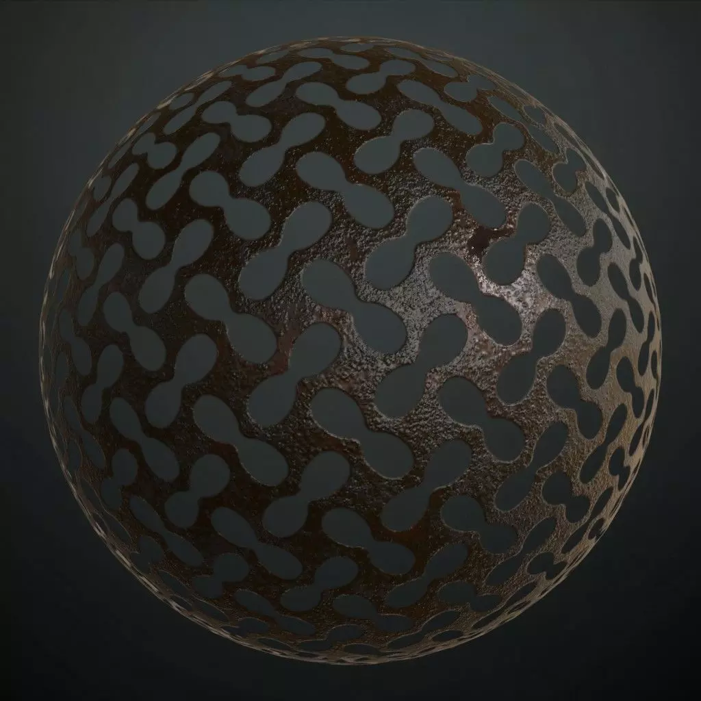 Worn Metal Grill PBR Seamless Texture