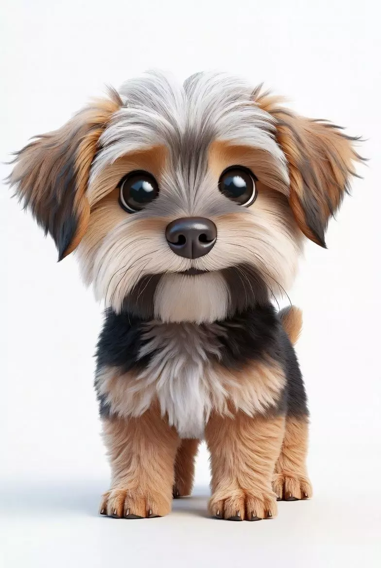 fluffy dog 3d model 3D model