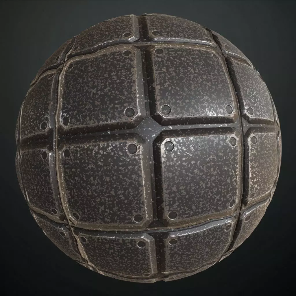 Worn Metal Plate PBR Seamless Texture