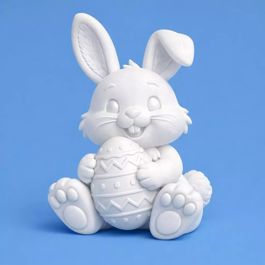 Easter Bunny Figure 3D print model