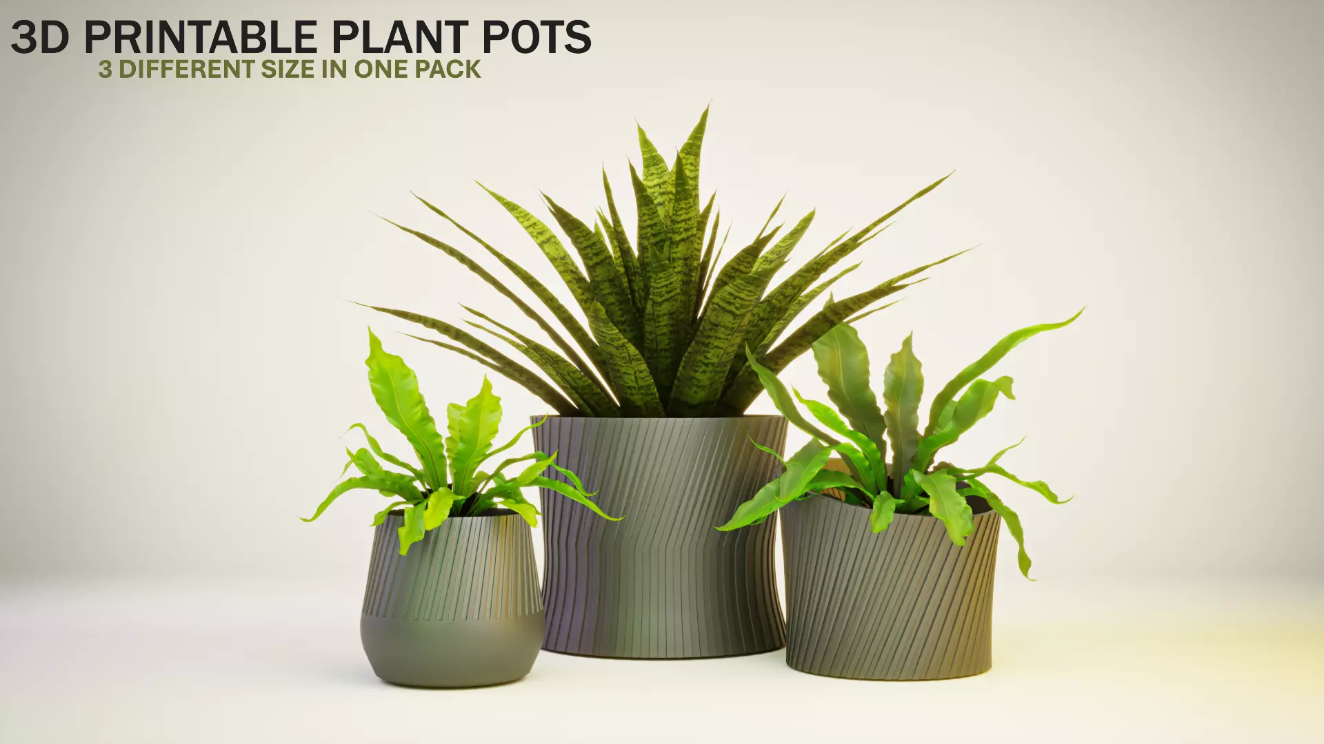 3D PRINTABLE PLANT POTS 3D print model