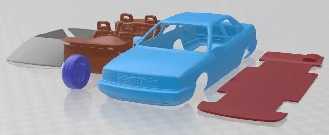 Audi 200 Sedan 1983 Printable Car 3D print model