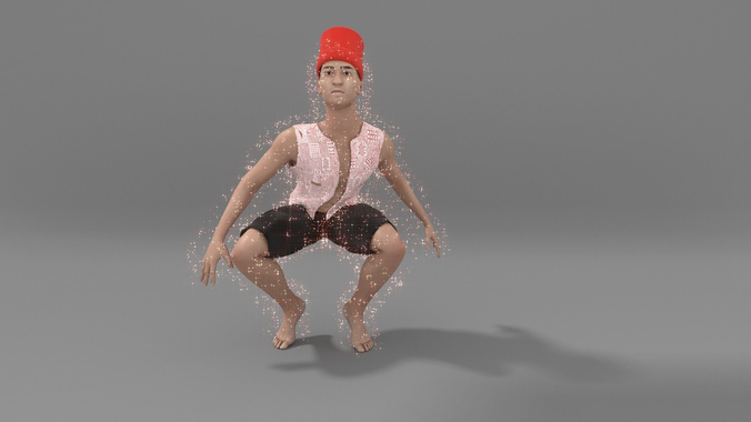 The Teleporter man in hat 3D model