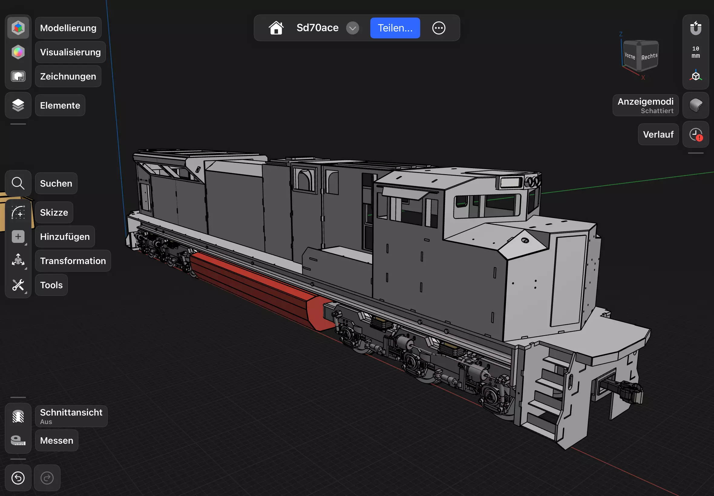 SD70ace to build yourself 1-12 Scale 3D print model