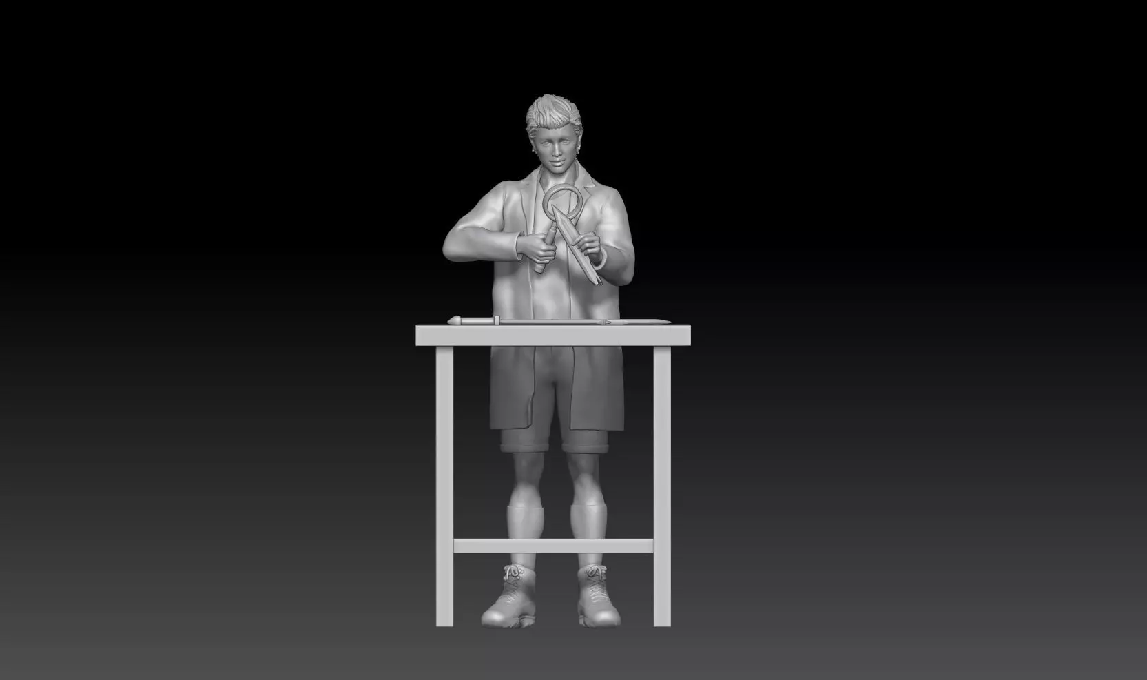 archaeologist man 3 3D print model