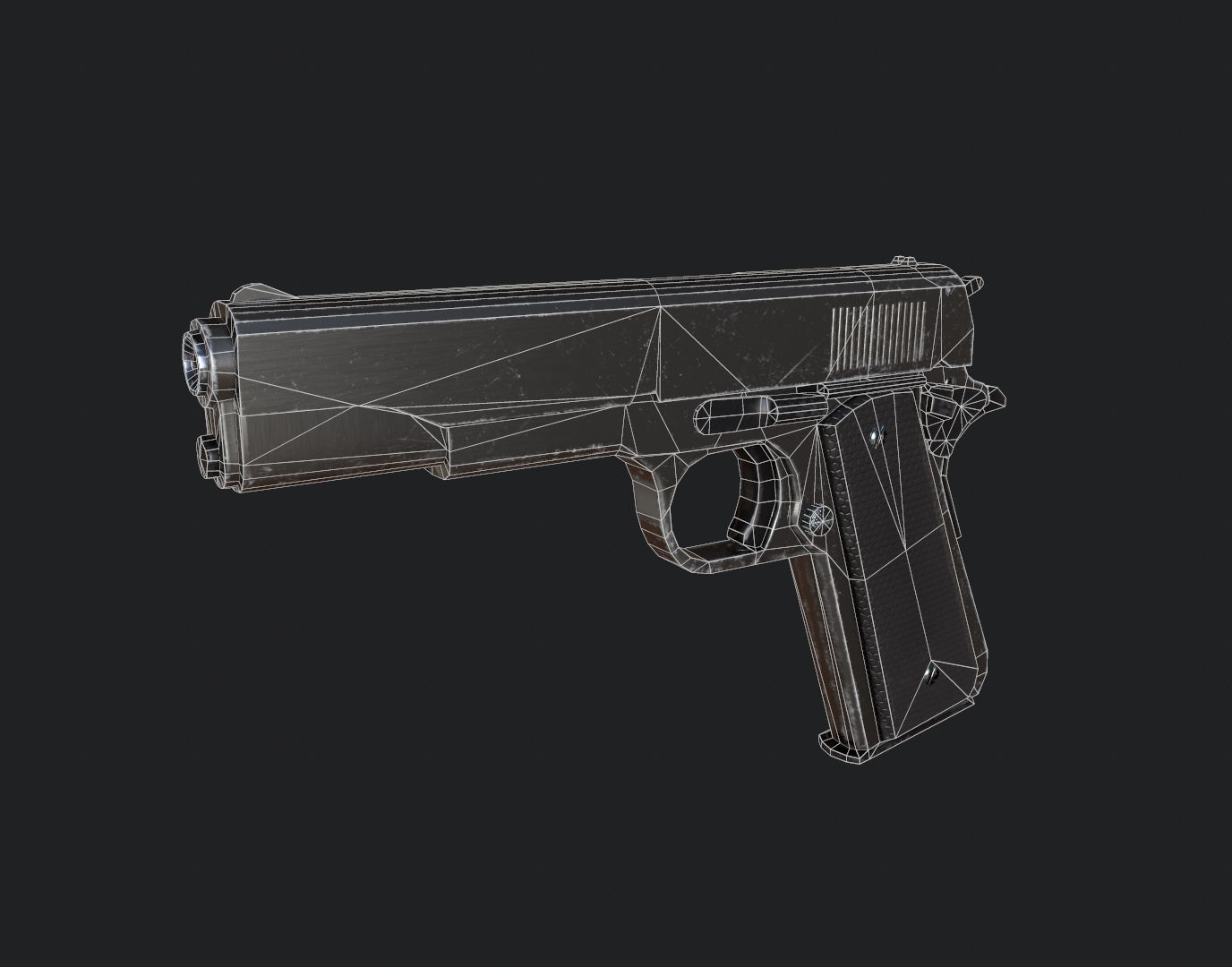 Female Soldier Rigged Low-poly 3D model_10