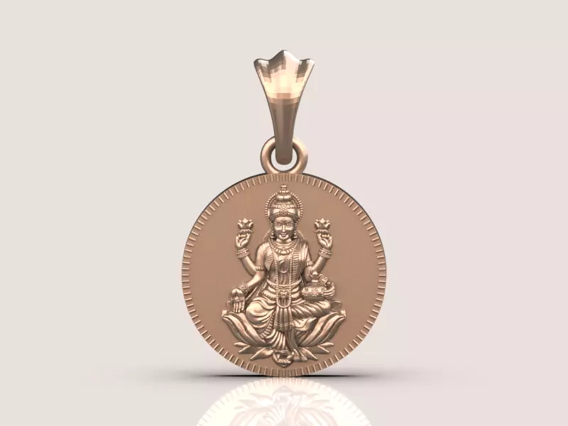 Laxmi Coin Stl File 3D print model
