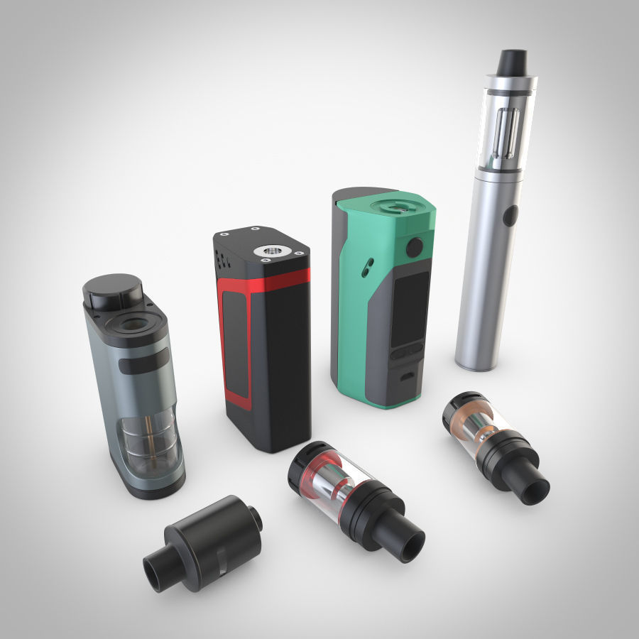 Electronic cigarettes four popular models vray 3D model_3