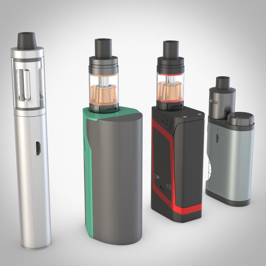 Electronic cigarettes four popular models vray 3D model_2