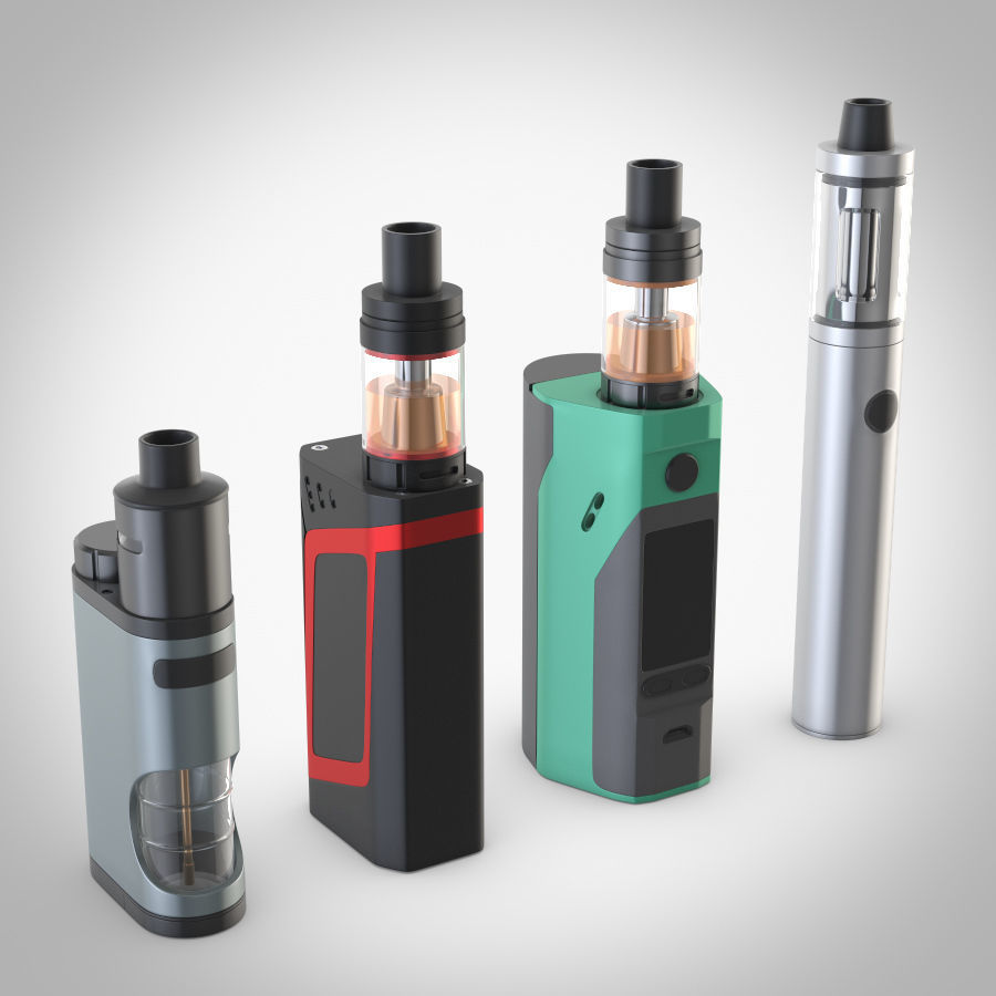 Electronic cigarettes four popular models vray 3D model_1