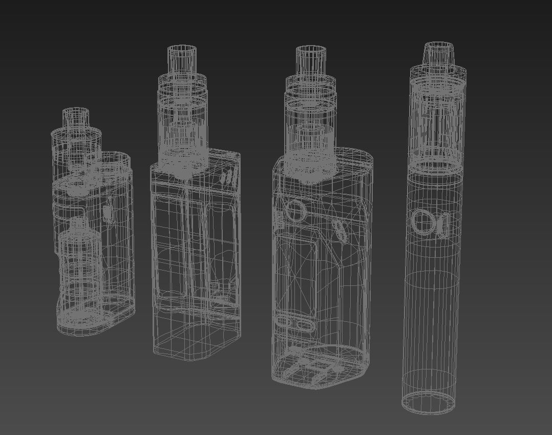 Electronic cigarettes four popular models vray 3D model_17