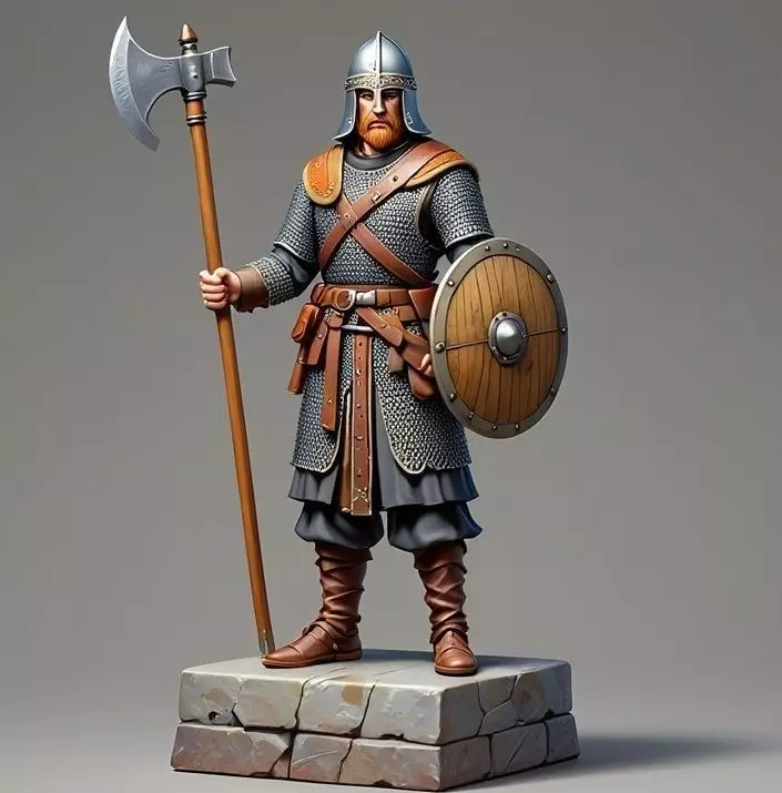 3263Viking Warrior in Full Armor 3D Model fantasy STL 3D print model