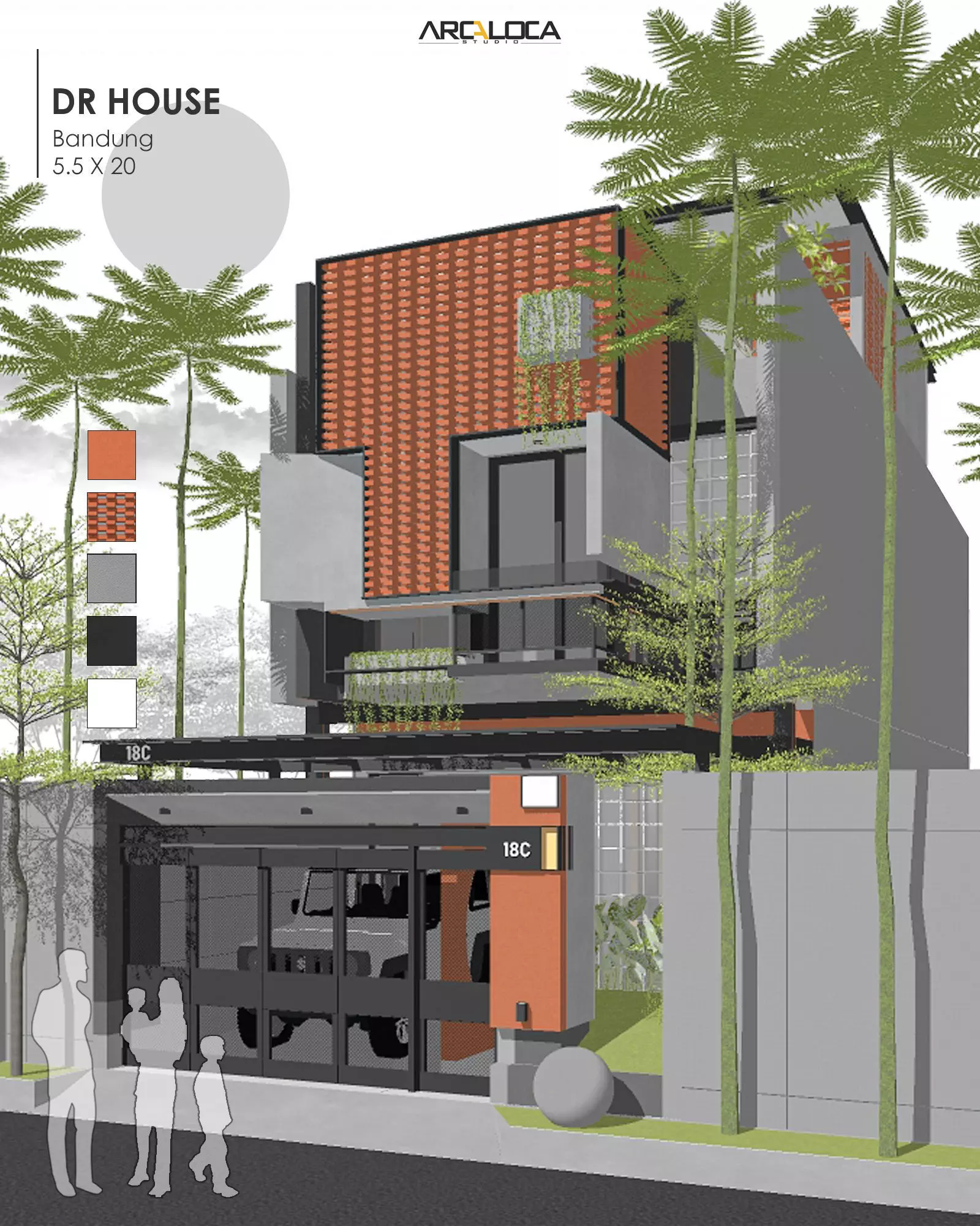 3D Model Modern Minimalist House Contemporary Style 3D model