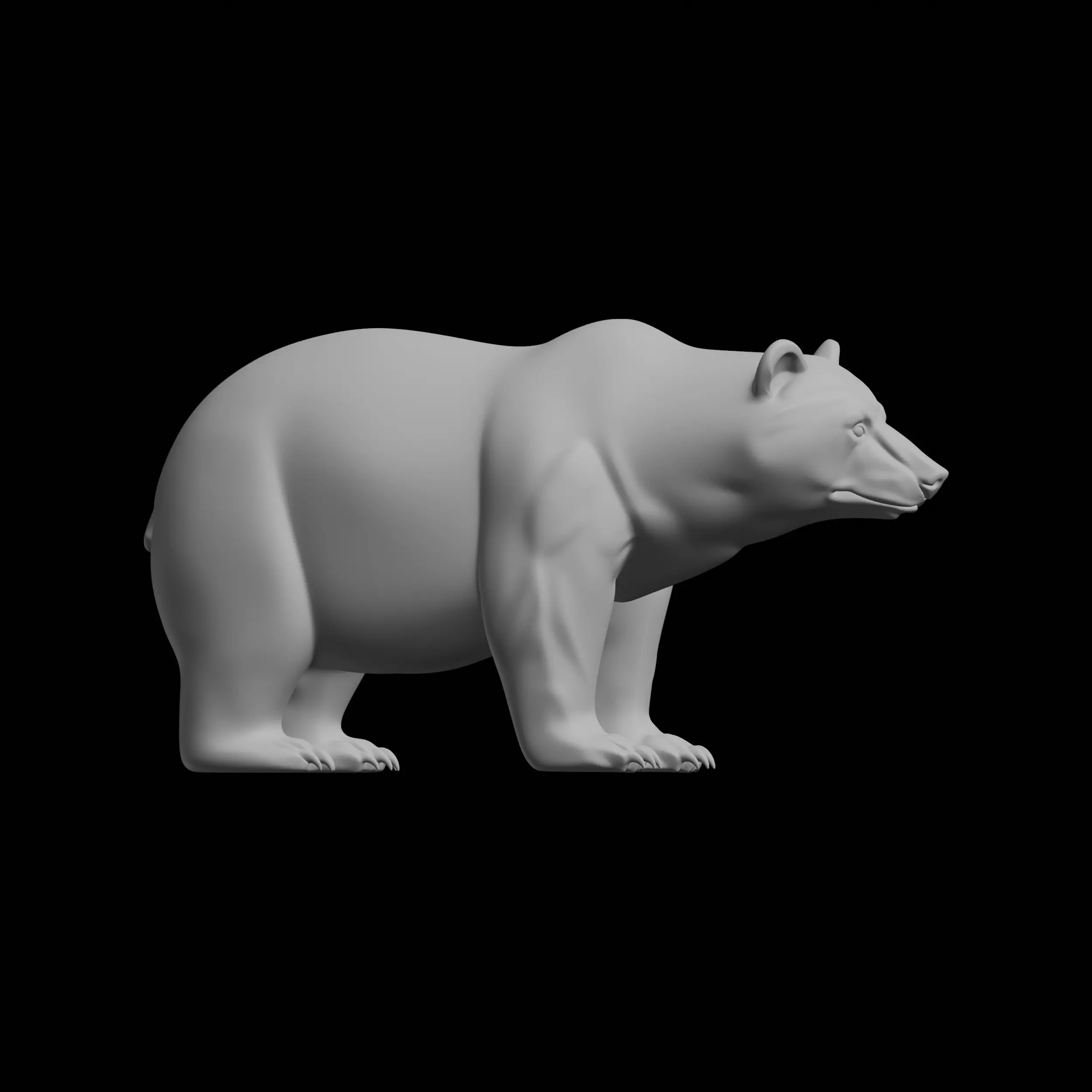 Bear Animal Sculpture 3D print model