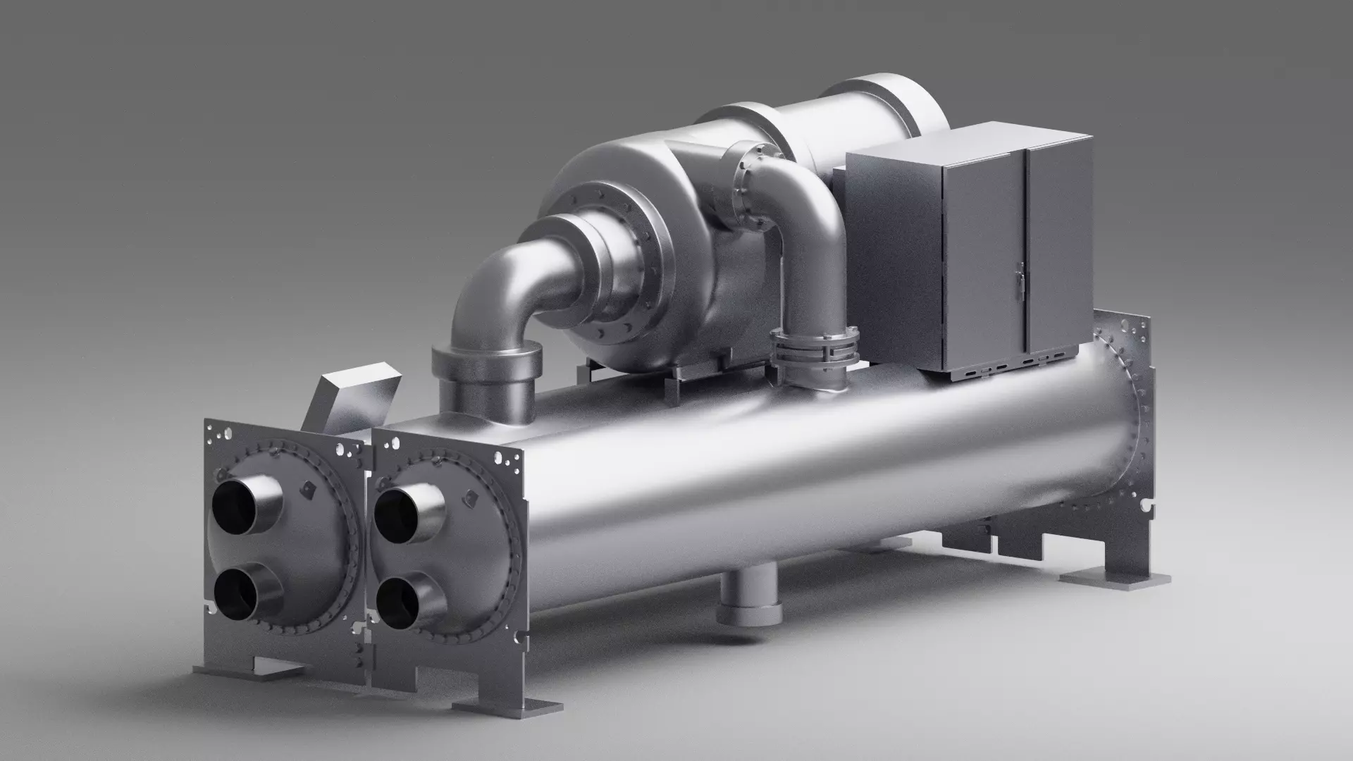 Industrial Chiller Unit 3D Model 3D model
