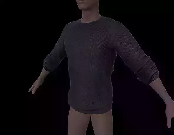 MaleLongSleeveShirt man wearing sweater