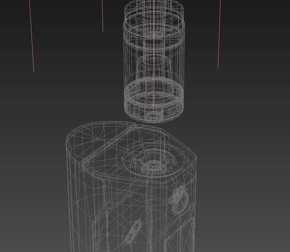 Wismec Reuleaux RX2 electronic cigarette vray 3D model_16