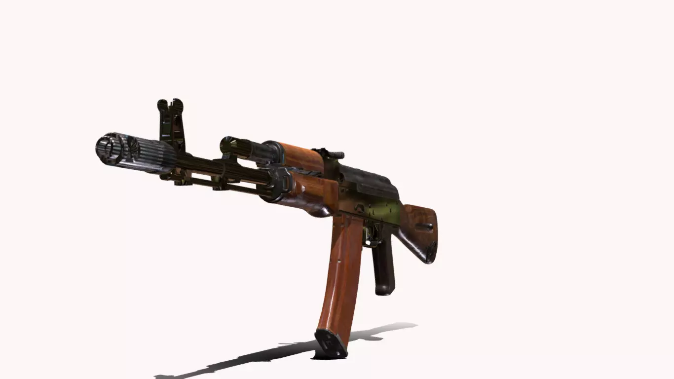 AK-74 Low-poly 3D model