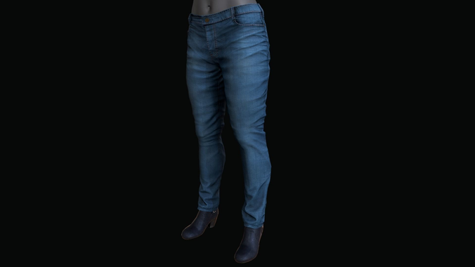 FemalePantsAndShoes pair of jeans on mannequin