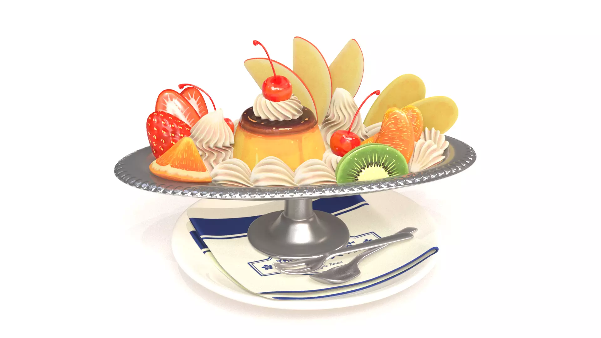 Kissaten Japanese Cafe - Pudding Boat 3D model