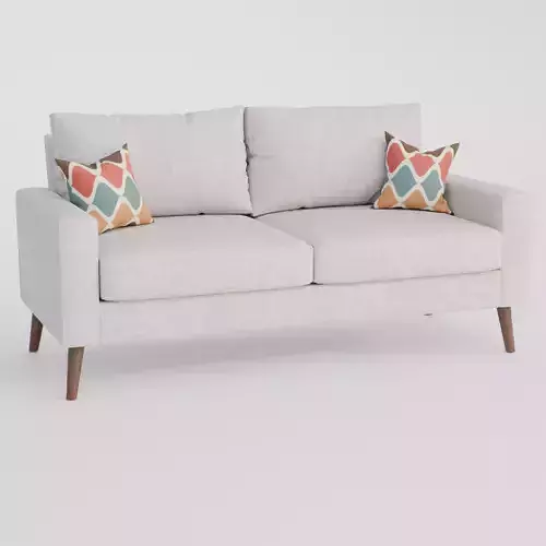 Modern 2-Seater Fabric Sofa 3D model