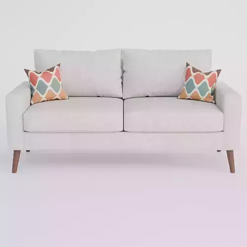 Modern 2-Seater Fabric Sofa 3D model 2