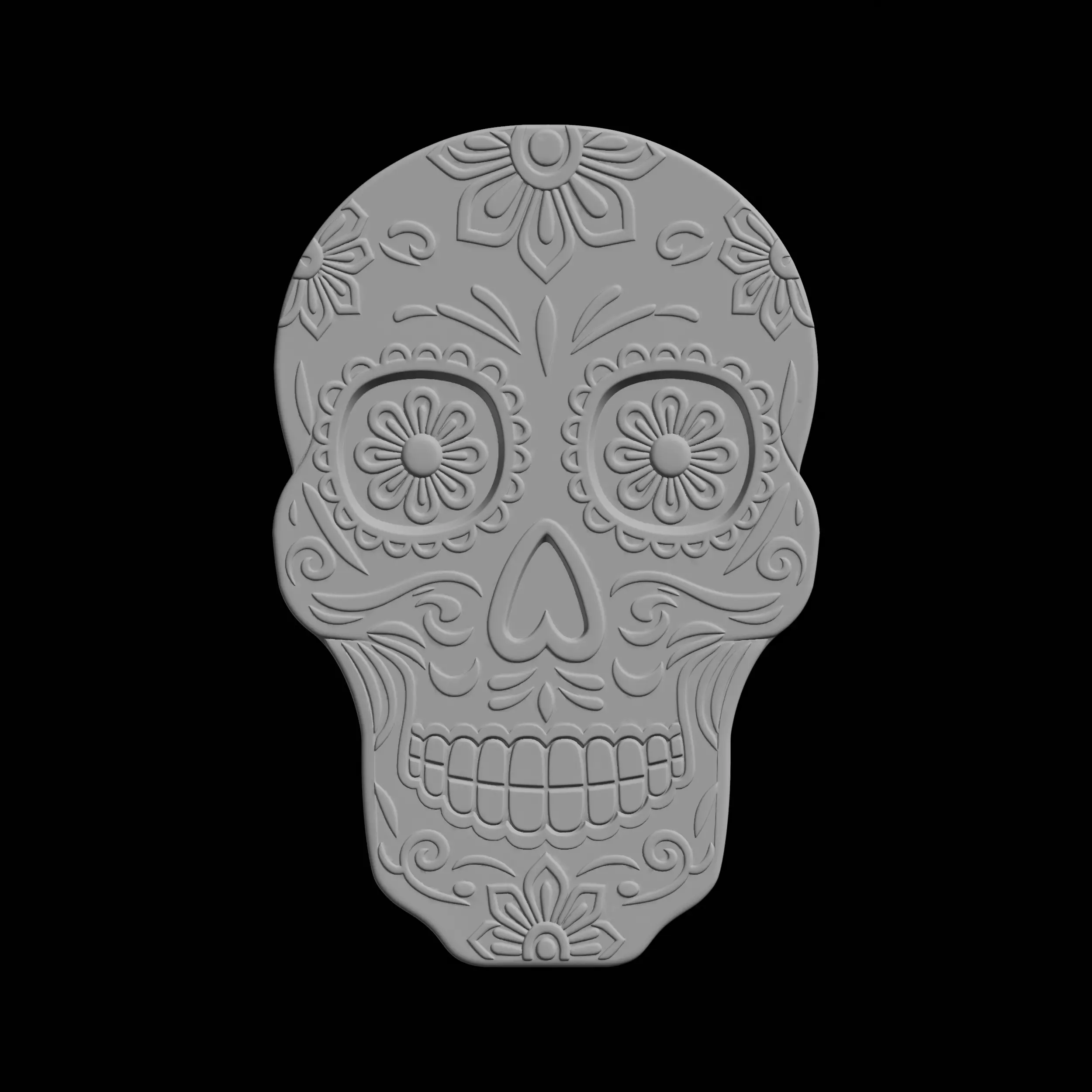 Sugar Skull Ornament 3D print model