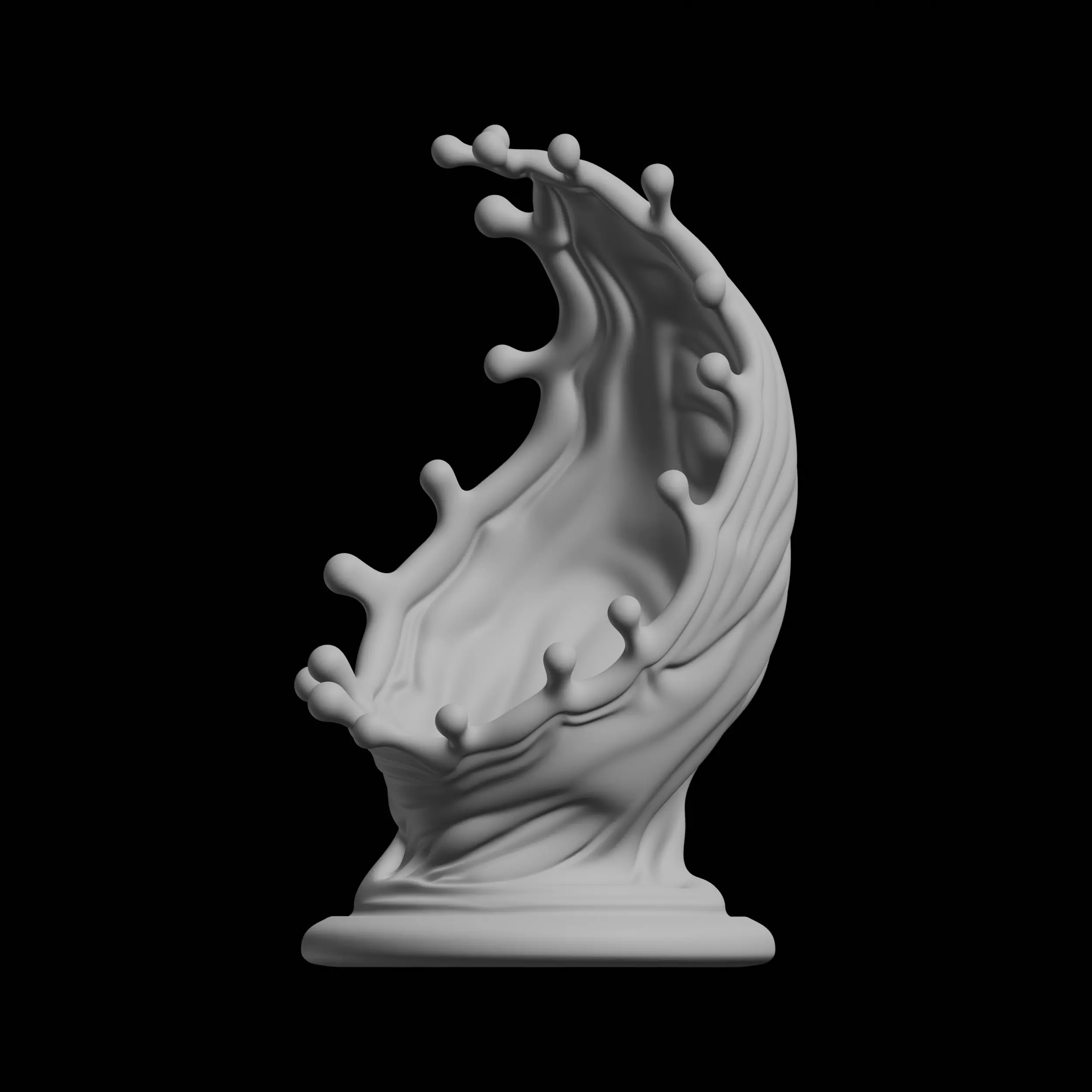 Liquid Splash Abstract Sculpture Model 3D print model