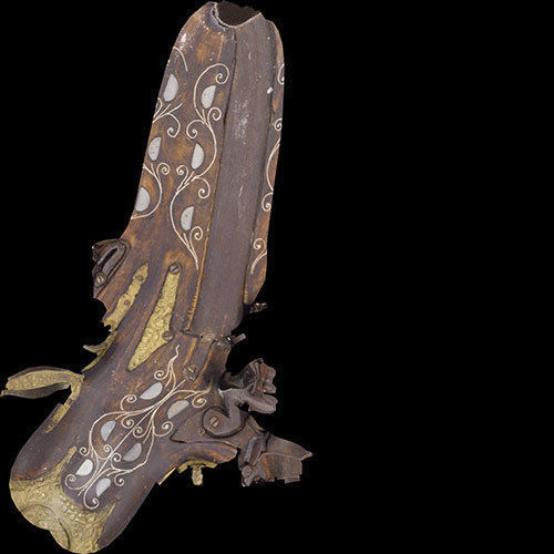 Flintlock Pirate Pistol - High and Low Poly versions Low-poly 3D model_5