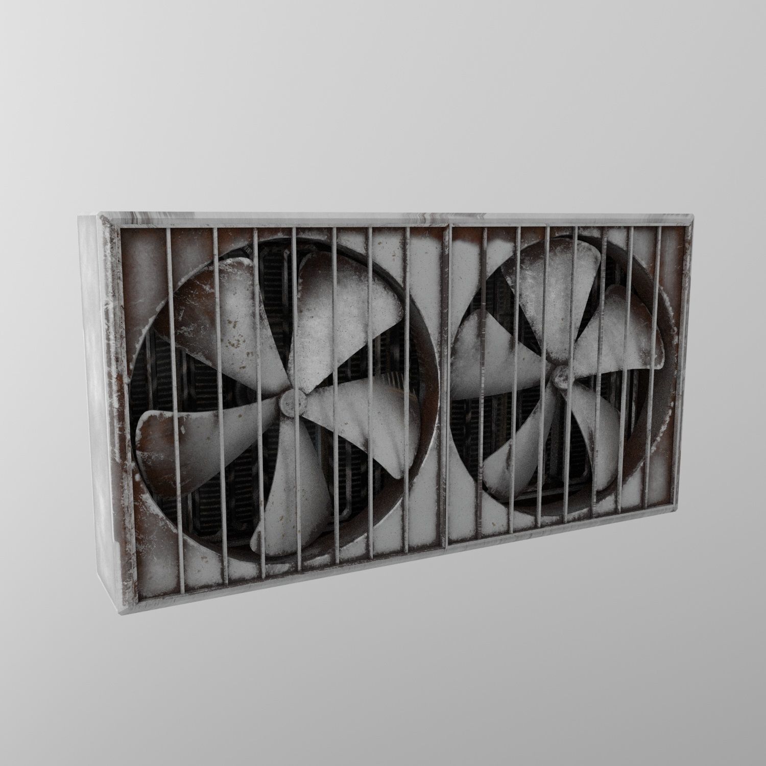 industrial wall fans  3D model_3