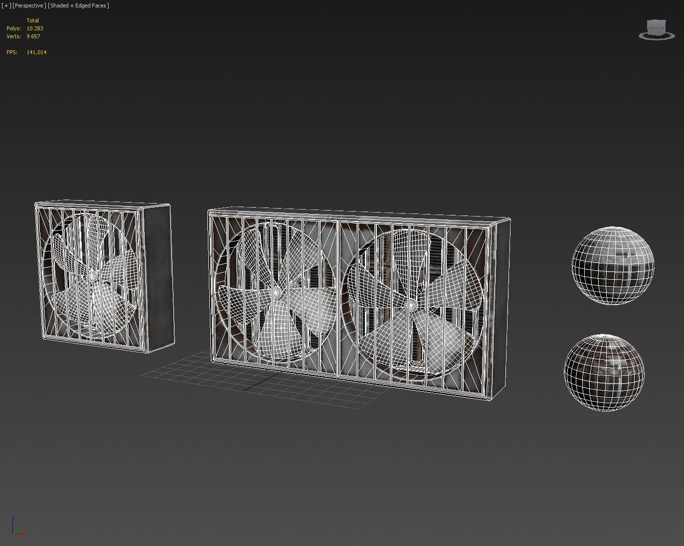 industrial wall fans  3D model_5