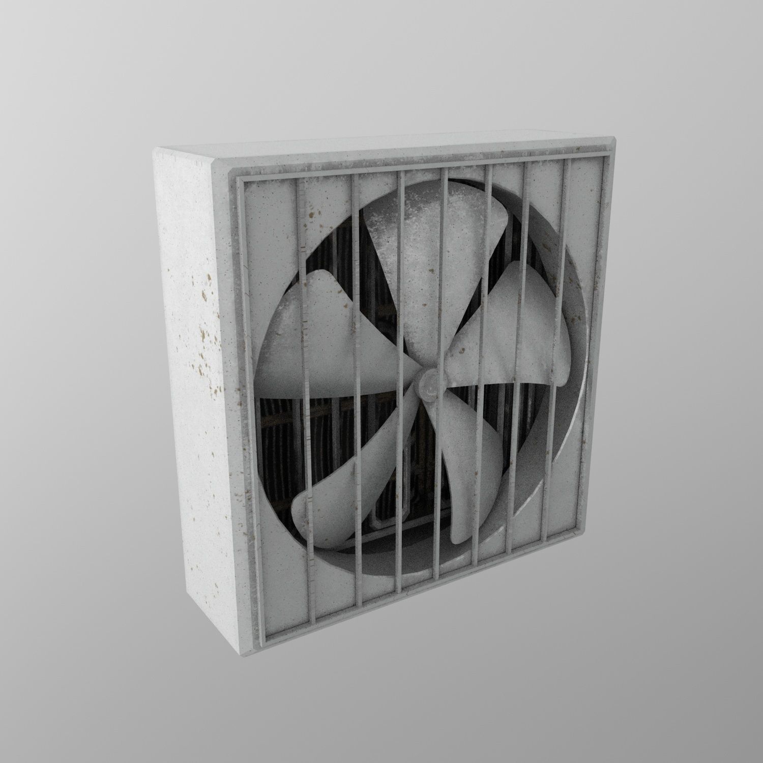 industrial wall fans  3D model_2