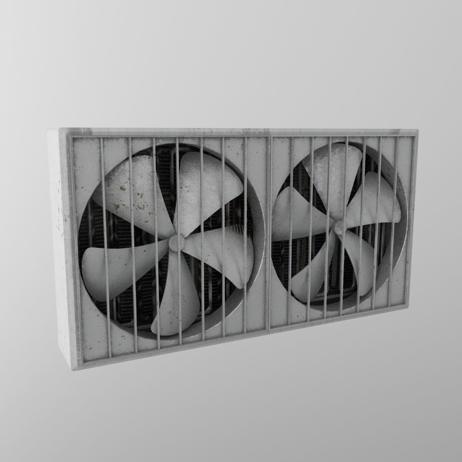 industrial wall fans  3D model_4