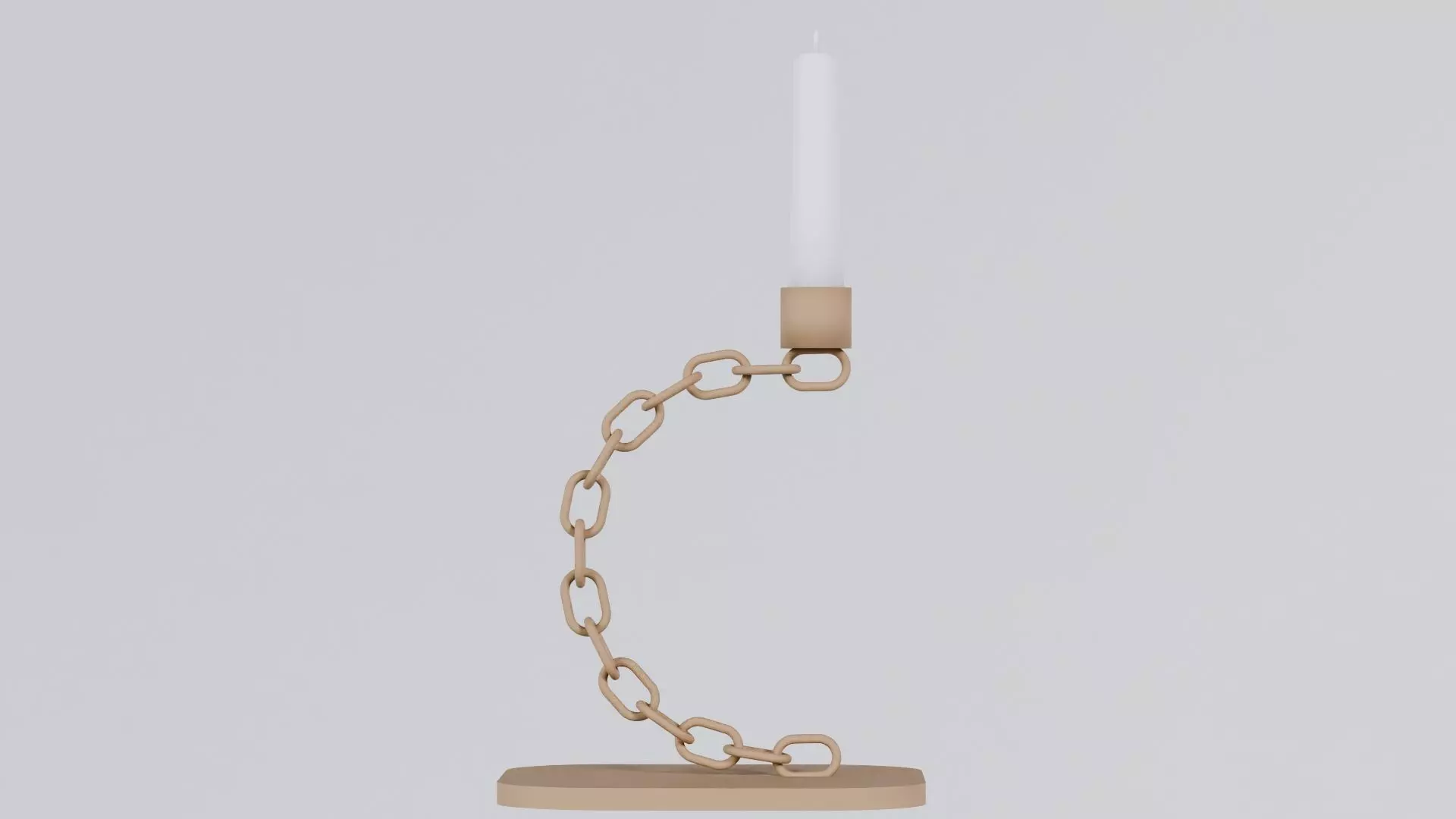 C Clay Candleholder 3D Model Unwrapped UV Low-poly 3D model