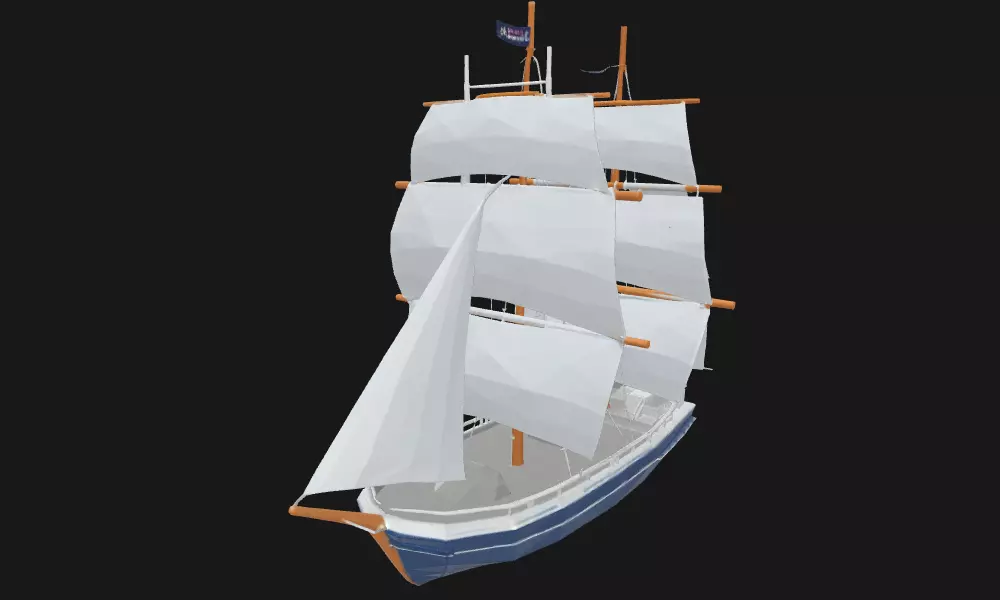 Low Poly Sailboat 3D Model 3D model