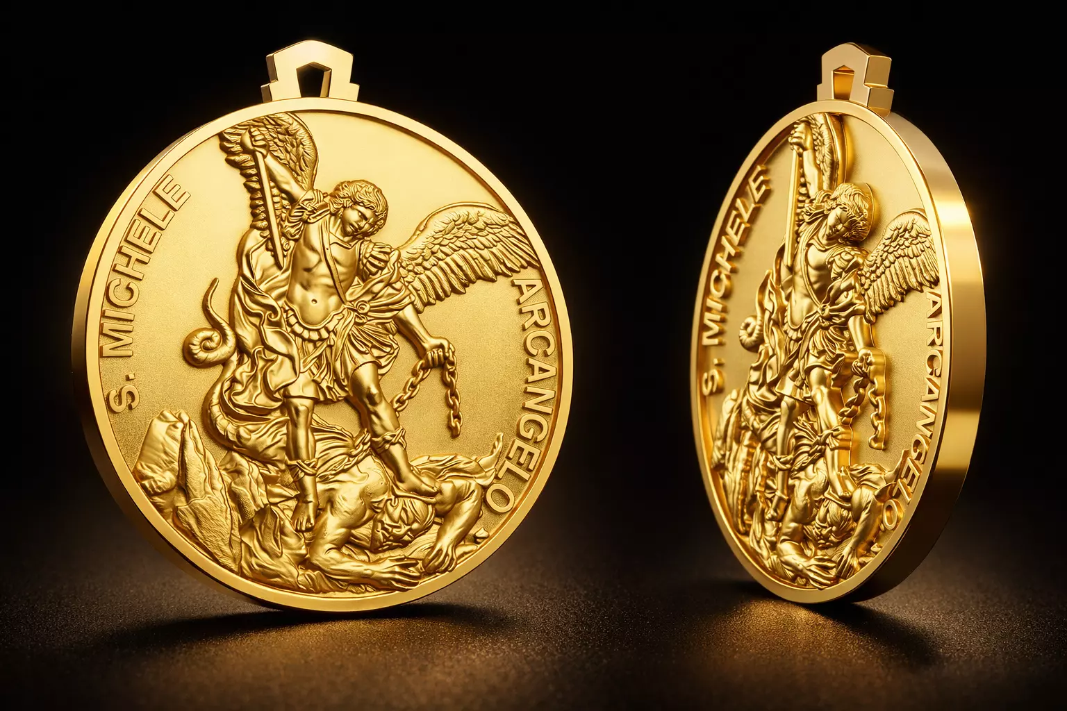 Saint Michael Archangel Pendant 3D Model 3D print model