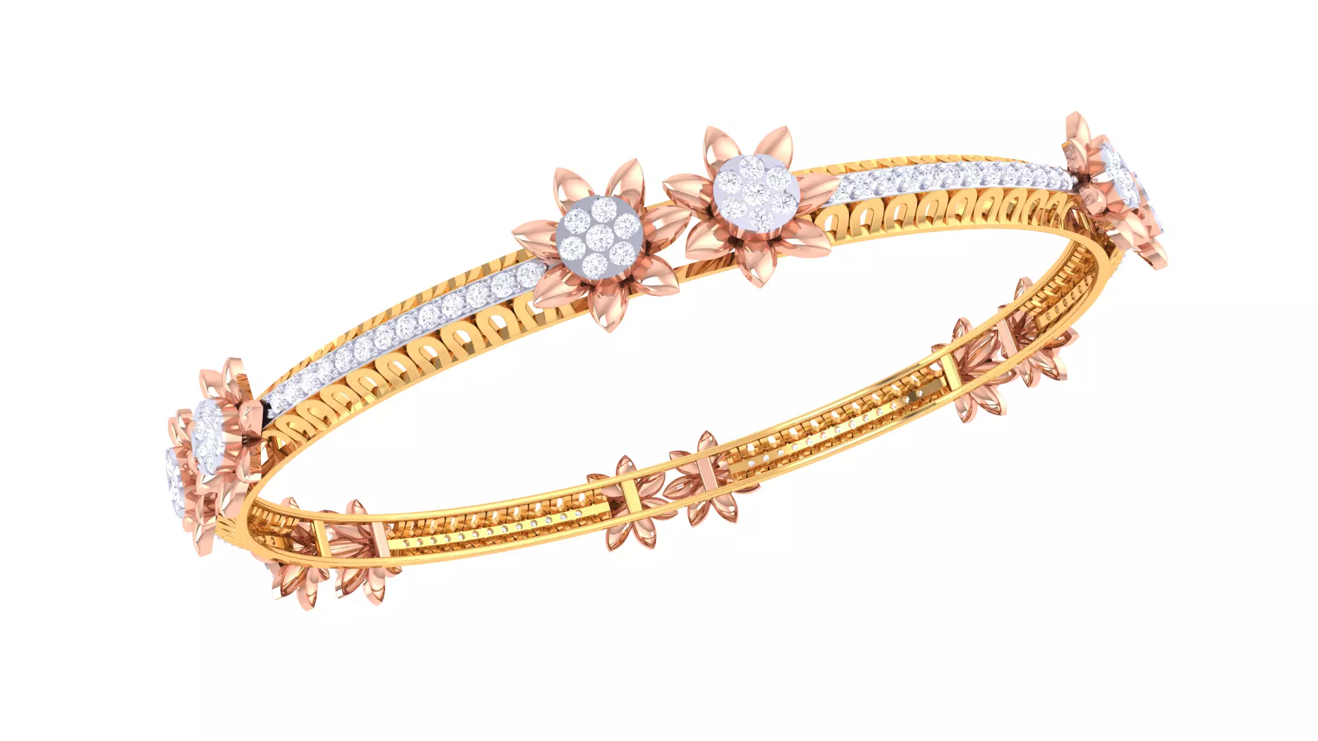 Custom Design Gold Bangel-bangle 3D print model