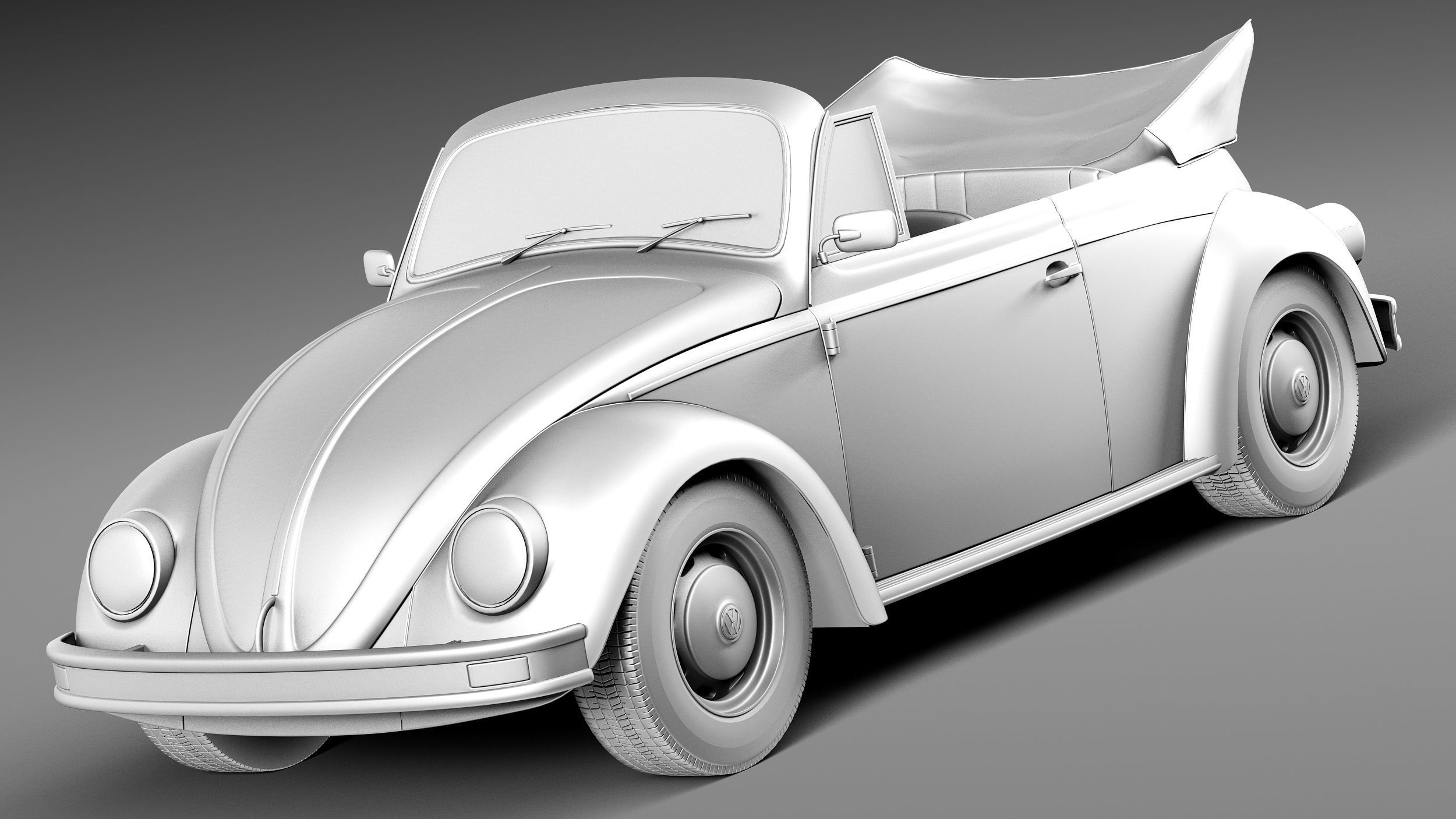 Volkswagen Beetle 1980 Convertible 3D model_8