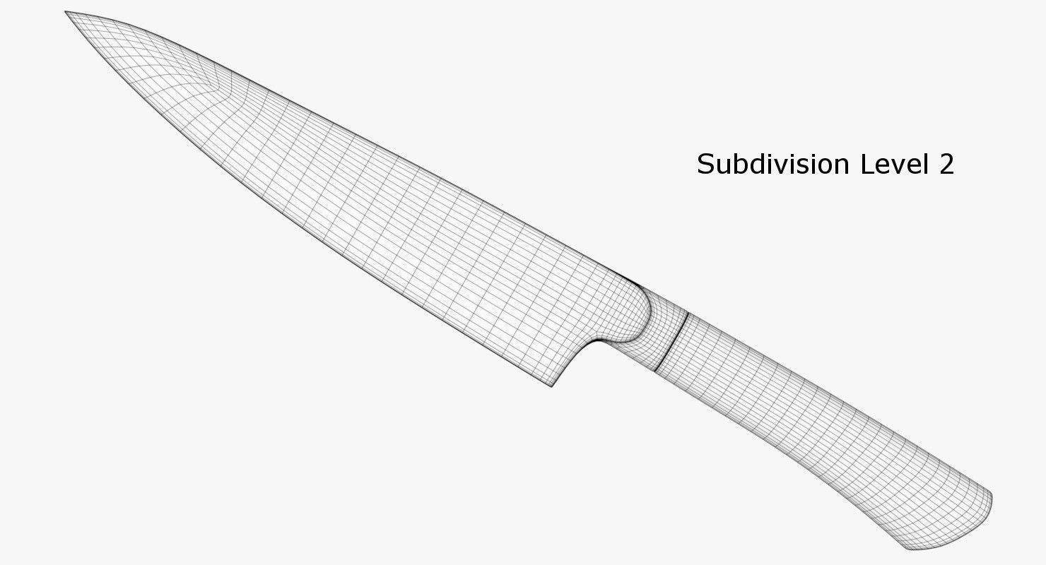 Kitchen Knife 1 3D model_6