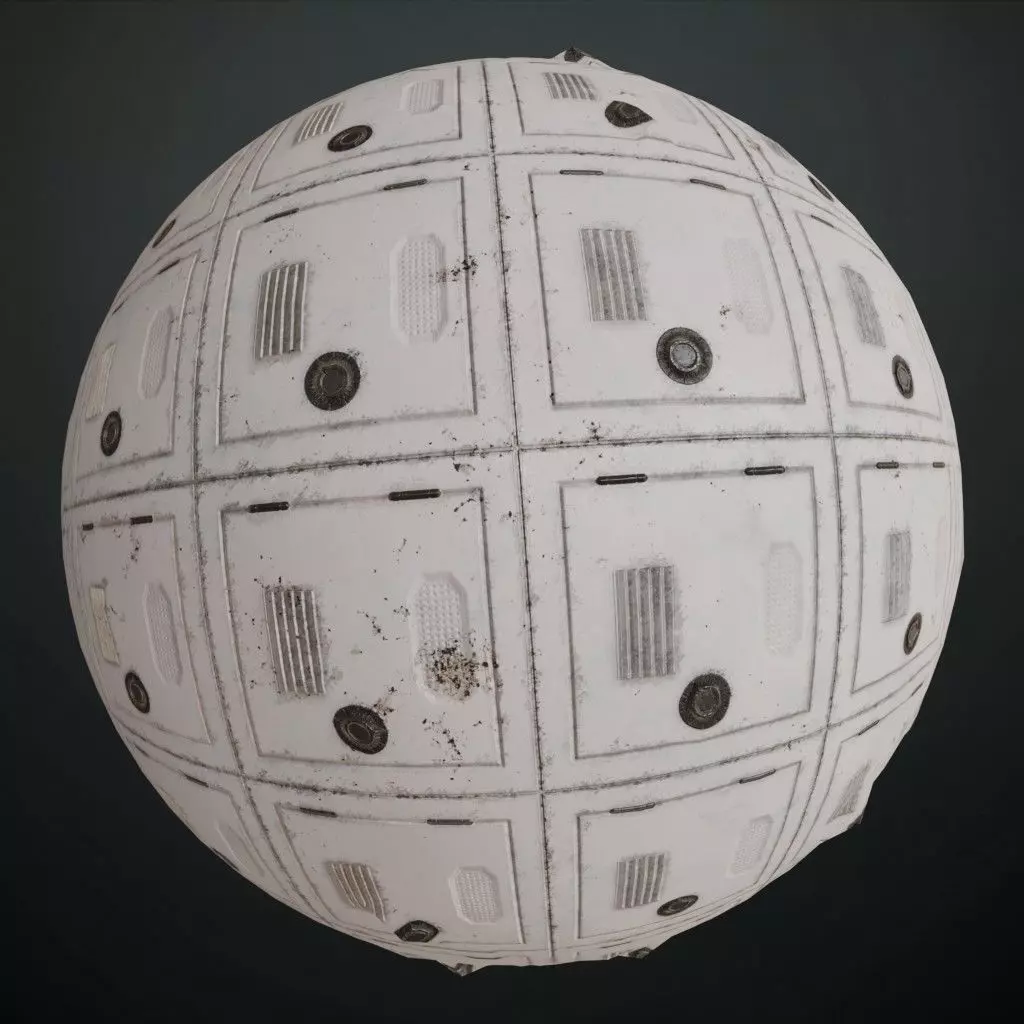 White Metal Locker PBR Seamless Texture