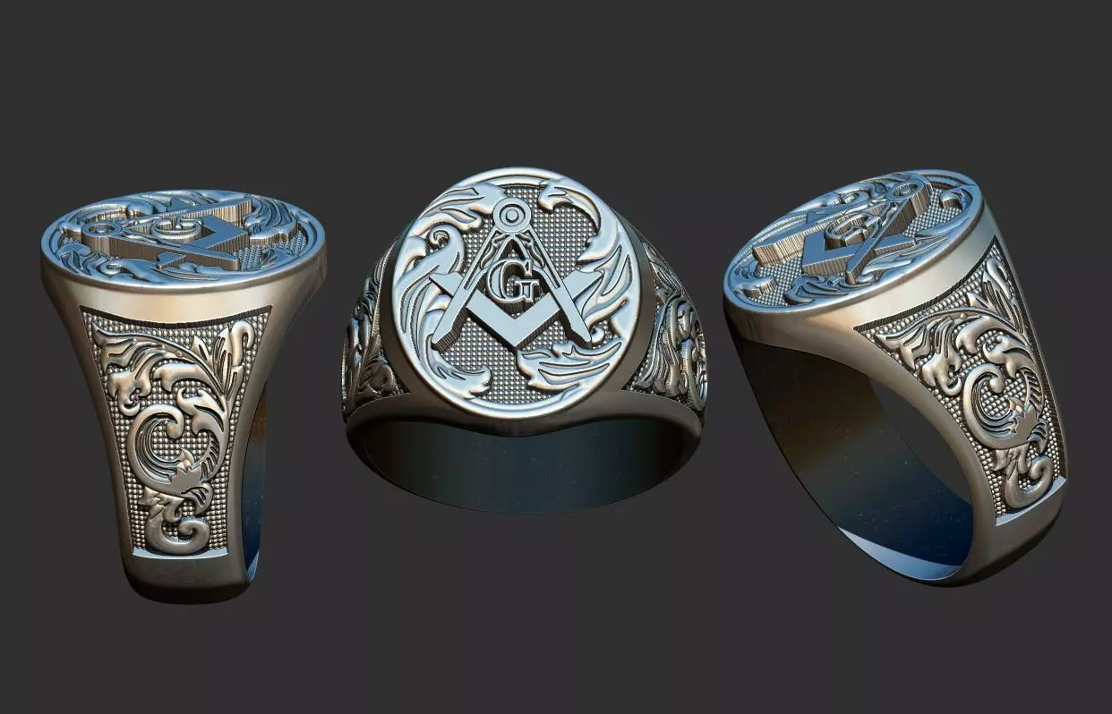 Masonic Signet Ring 3D print model