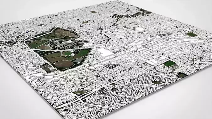 Cityscape Christchurch New Zealand 3D model 2