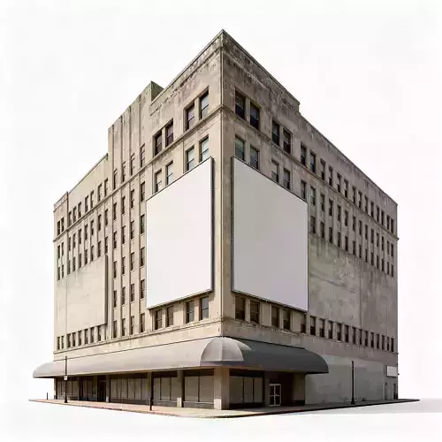 Heavy Commercial Corner Block 3D Model