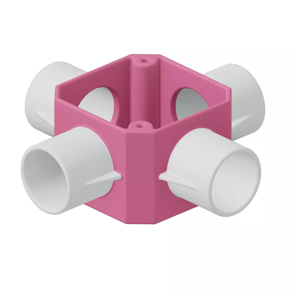 Kids Four Way Junction Box Toy 3D model