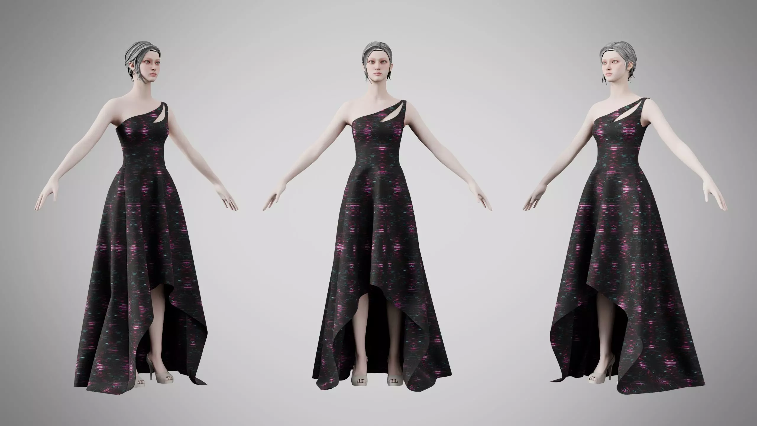 Dress 28 Light Burst Static Low-poly 3D model