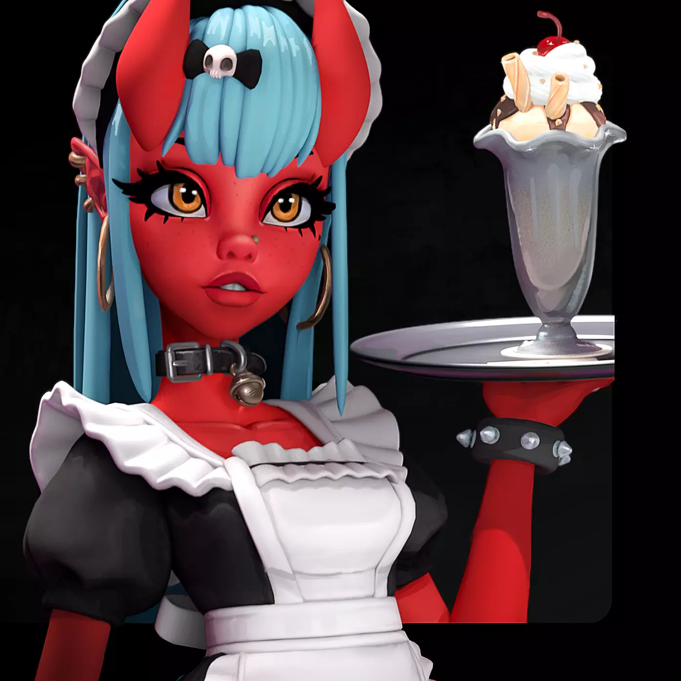 Demon Maid Girl Ver Full Outfit 3D print model