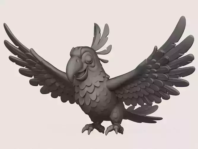 Scarlet Macaw Parrot Flying