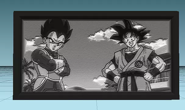 Dragon Ball Z 3D Lithophane Collection Premium 4 designs 3D print model